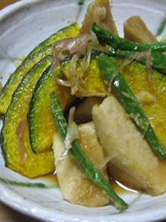 高野豆腐、カボチャの揚げびたし-レシピのメイン写真