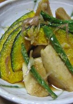 高野豆腐、カボチャの揚げびたし-レシピのメイン写真