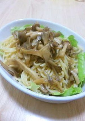 きのことレタスのさっぱり冷製パスタ-レシピのメイン写真