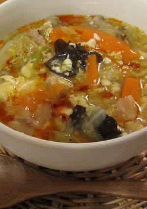 お酢たっぷりサンラータン麺（私流）酸辣湯-レシピのメイン写真