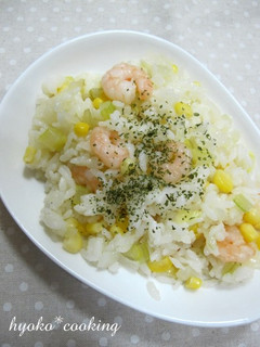 クックパーで簡単!レンジで海老ピラフ-レシピのメイン写真