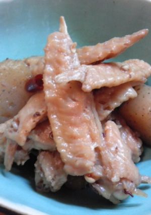 手羽先とこんにゃくの甘辛煮-レシピのメイン写真