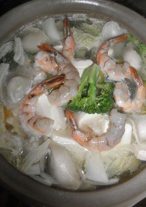 中華風のポン酢 DE 寄せ鍋風水炊き-レシピのメイン写真