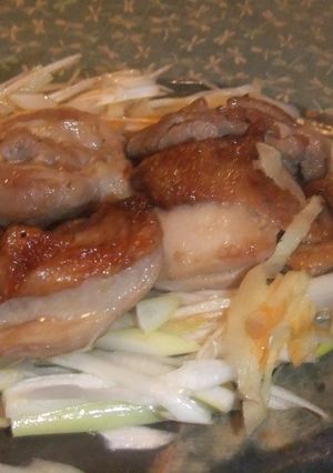 鶏肉のネギ生姜ラー油ソース♬-レシピのメイン写真