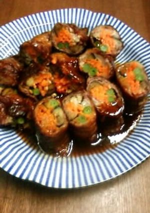 ～ｶﾗﾌﾙ野菜の肉巻～-レシピのメイン写真