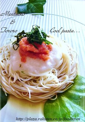 夏は素麺みたいな✰…明太子とろろ✰冷製パスタ-レシピのメイン写真