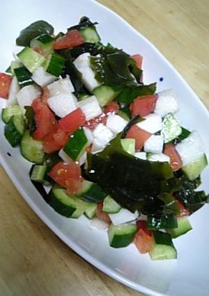 簡単サクサク夏野菜サラダ♪-レシピのメイン写真
