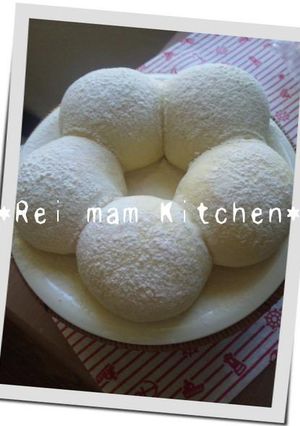 ✿可愛いすぎ♡お花の白パン✿-レシピのメイン写真