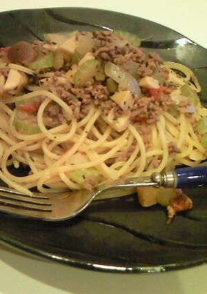 ひき肉と野菜のパスタ-レシピのメイン写真