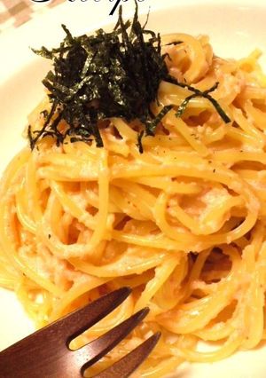 簡単！白だしで濃厚明太子クリームパスタ-レシピのメイン写真