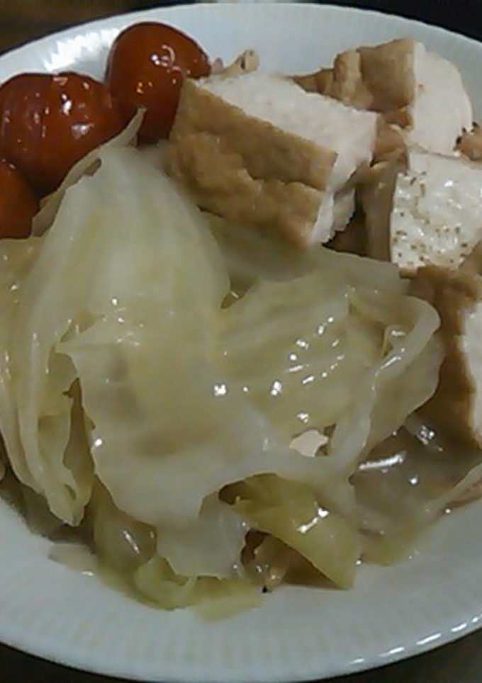 キャベツと厚揚げの煮物-レシピのメイン写真