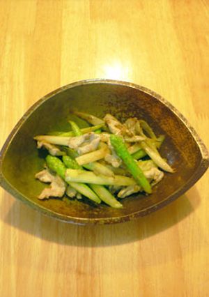 コクのあるポン酢味　アスパラと豚肉炒め-レシピのメイン写真