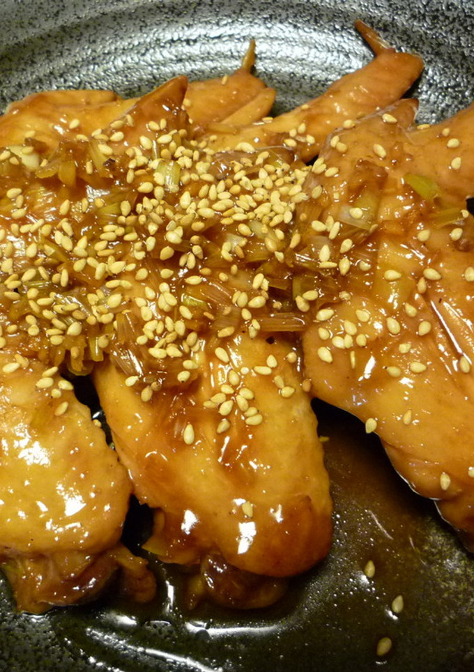♡◎手羽先のさっぱりネギ醤油煮-レシピのメイン写真