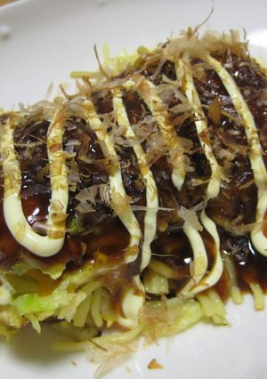 粉不要！！焼そばの材料で簡単モダン焼-レシピのメイン写真