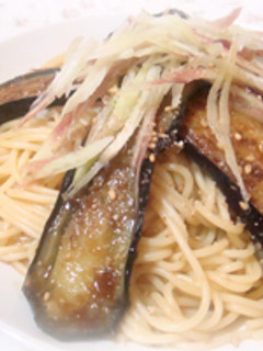 庶民派☆茄子と茗荷の冷製パスタ-レシピのメイン写真