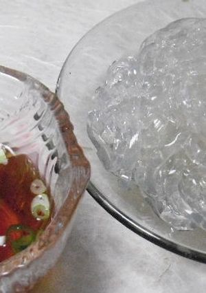 ところてんをつけ麺風にいただく・・・。-レシピのメイン写真
