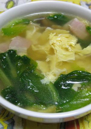 サラダ菜のたまごスープ-レシピのメイン写真