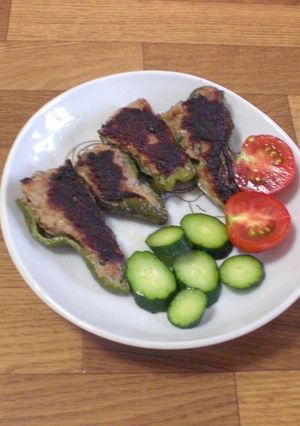 和風ピーマンの肉詰め-レシピのメイン写真