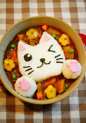 ✿デコカレー❤ねこ✿-レシピのメイン写真