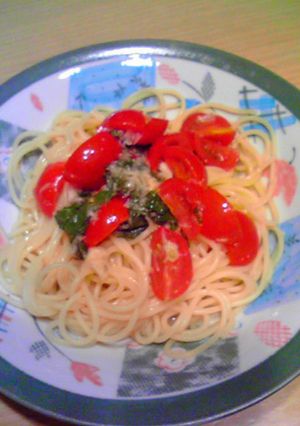 紫蘇とトマトの冷製パスタ-レシピのメイン写真