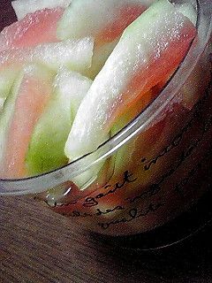 西瓜の皮で◇和風サラダ風浅漬け-レシピのメイン写真