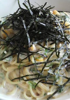 きのことめんたいこの豆乳クリームパスタ-レシピのメイン写真