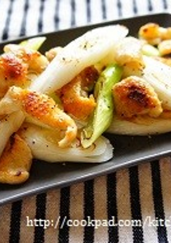 鶏皮と長ねぎのカリカリ炒め-レシピのメイン写真