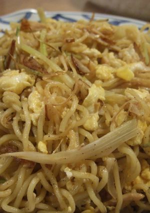 ハム・ねぎ・卵のオイスター焼きそば-レシピのメイン写真