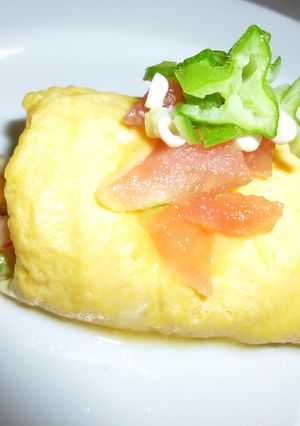 卵1個　レンジで簡単　和風半熟オムレツ-レシピのメイン写真