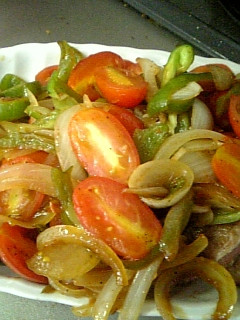 ロース肉のピリ辛夏野菜梅酒味-レシピのメイン写真