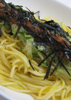 明太子かぼちゃクリームの冷製パスタ-レシピのメイン写真