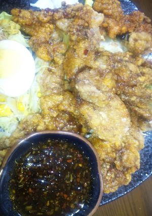 豚肉のから揚げ☆食べるラー油のソース☆-レシピのメイン写真