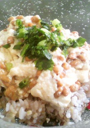 わさび納豆ふわふわ豆腐丼-レシピのメイン写真