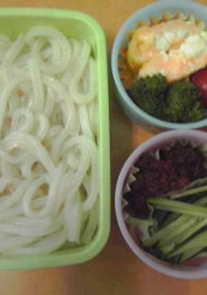 夏にオススメ♪冷やしうどんのお弁当♪-レシピのメイン写真