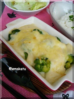 豆腐とブロッコリーのホワイトグラタン♡-レシピのメイン写真