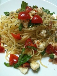 トマトとバジルの冷製パスタ-レシピのメイン写真