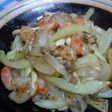 セロリとエビのあっさり炒め☆