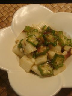 *オクラと長芋の梅肉和え*-レシピのメイン写真