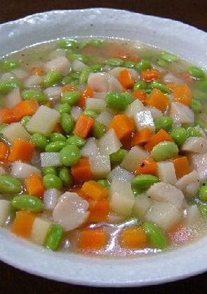 枝豆・ホタテの中華風彩り炒め♪-レシピのメイン写真