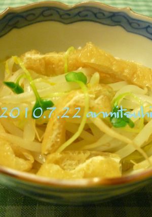 シャキシャキもやしと油揚げの煮浸し☆-レシピのメイン写真