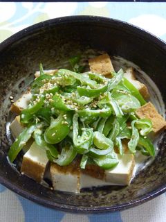 厚揚げとピーマンのマヨわさびサラダ☆-レシピのメイン写真