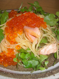 クレソンと親子の冷製パスタ-レシピのメイン写真