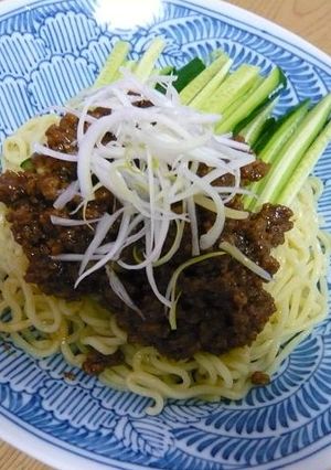 肉味噌で。ジャージャー麺。-レシピのメイン写真