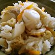 超おいしい「ミニホタテの炊き込みご飯」