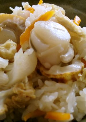 超おいしい「ミニホタテの炊き込みご飯」-レシピのメイン写真