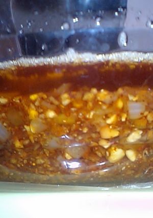 柿ピーで食べるラー油-レシピのメイン写真