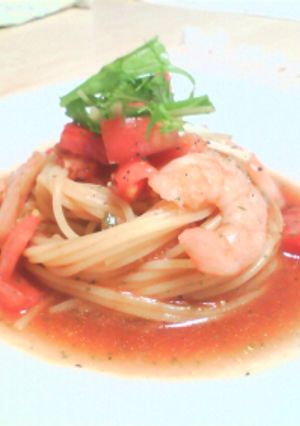 トマトとえびの冷製パスタ-レシピのメイン写真