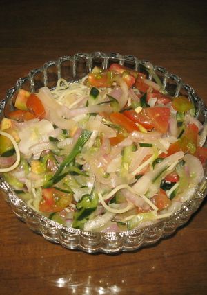 夏野菜のサラスパ-レシピのメイン写真