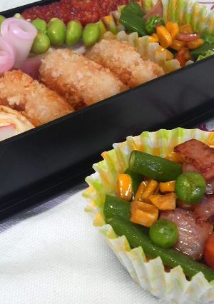 お弁当❤いんげんコーンのウェイパー炒め❤-レシピのメイン写真