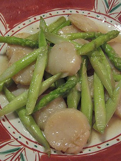 超簡単!!ホタテとアスパラのニンニク炒め-レシピのメイン写真